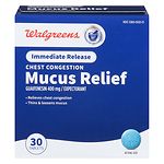Walgreens Mucus Relief Chest Congestion Immediate-Release Tablets