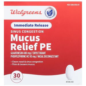 UPC 311917102665 product image for Walgreens Mucus Relief PE Sinus Congestion Tablets, 30 ea | upcitemdb.com