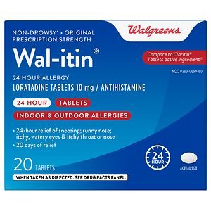 UPC 311917103013 product image for Walgreens Wal-Itin 24 Hour Allergy Relief Tablets, 20 ea | upcitemdb.com