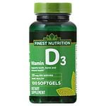 Finest Nutrition D3 Vitamin 5000 IU Dietary Supplement Softgels