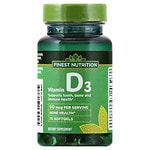 Finest Nutrition D3 Vitamin 2000 IU Dietary Supplement Softgels