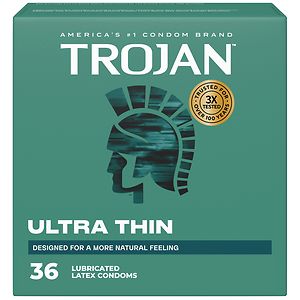 Trojan Ultra Thin Premium Lubricant Latex Condoms