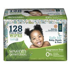 UPC 732913342174 product image for Seventh Generation Thick n' Strong Free & Clear Baby Wipes Refill, 128 ea | upcitemdb.com