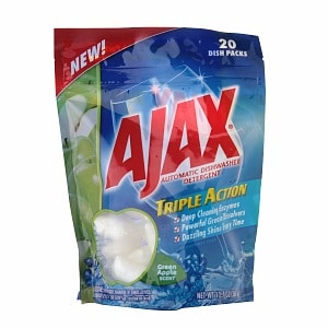 Ajax Triple Action Automatic Dishwasher Detergent, Green Apple