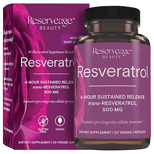 ReserveAge Organics Resveratrol 500mg, Veggie Caps