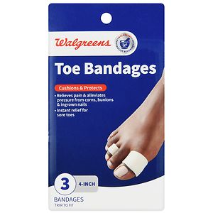 UPC 311917149387 product image for Walgreens Toe Bandages, 4 inch 3 Pack, 1 ea | upcitemdb.com