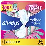 Always Totally Teen Radiant Infinity Pads