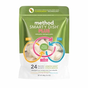 UPC 817939012659 product image for method Smarty Dish Plus Dishwasher Detergent Packets, 24 Loads, Lemon Mint, 16.4 | upcitemdb.com