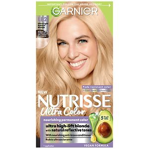 Garnier Nutrisse Ultra Color Ultra Lightening Blondes for Naturally Dark Hair Nourishing Color Crème, LB2 Ultra Light Natural Blonde