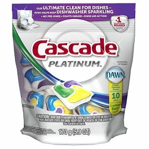 Cascade Platinum ActionPacs Dishwasher Detergent, Lemon Burst
