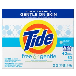 UPC 037000849759 product image for Tide Ultra Free & Gentle Powder Laundry Detergent, 40 Loads, 56 oz | upcitemdb.com