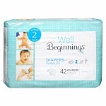 Well Beginnings Premium Diapers Jumbo, 2- 42 ea