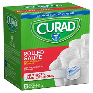 UPC 884389159784 product image for Curad Pro-Sorb Rolled Gauze Sterile Rolls, White, 3 in x 2.5 yds (76 mm x 2.2 m) | upcitemdb.com