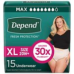 Depend for Women Underwear, Maximum Absorbency, Extra Large