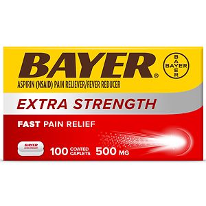 Bayer Extra Strength Aspirin 500 mg Coated Caplets- 100 ea
