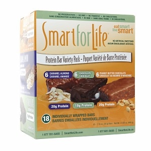 UPC 814032012395 product image for Smart for Life Protein Bar Variety Pack, Caramel Almond, Chocolate & Peanut Butt | upcitemdb.com