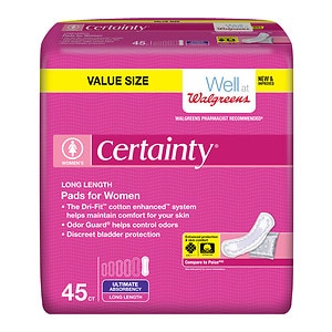 UPC 311917155548 product image for Walgreens Certainty Bladder Protection Pads for Women, Ultra Absorbency, 45 ea | upcitemdb.com