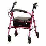 Nova Vibe Rolling Walker with 6-inch Wheels 4236PP, Pretty In Pink- 1 ea