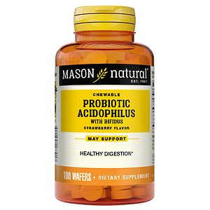 UPC 311845168917 product image for Mason Natural Chewable Acidophilus with Bifidus Wafers, Strawberry, 100 ea | upcitemdb.com