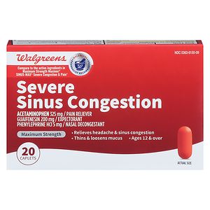 UPC 311917160399 product image for Walgreens Sinus Relief Congestion Day Caplets, 20 ea | upcitemdb.com