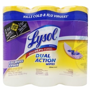 UPC 019200883269 product image for Lysol Dual Action Disinfecting Wipes, Citrus, 105 ea | upcitemdb.com