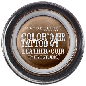 Maybelline Color Tattoo 24Hr Leather by EyeStudio Cream Gel Eyeshadow, Chocolate Suede- .14 oz