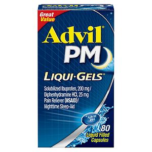 Advil PM Ibuprofen Liqui-Gels, 200mg- 80 ea
