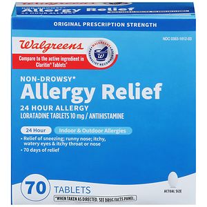 UPC 311917160030 product image for Walgreens Wal-itin 24 Hour Allergy Tablets, 70 ea | upcitemdb.com