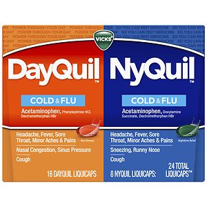 UPC 323900038493 product image for Vicks Dayquil Nyquil Cold & Flu Relief Combo Pack, LiquiCaps, 24 ea | upcitemdb.com