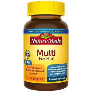 Nature Made Multi For Him, Complete Multi Vitamin/Mineral, Tablets