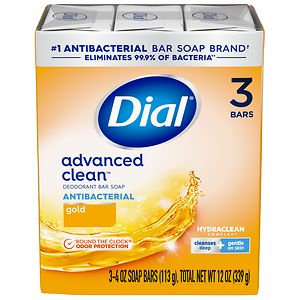 Dial Antibacterial Deodorant Soap, 4oz Bars, Gold