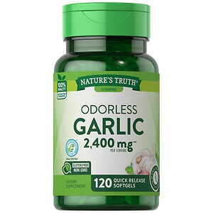 UPC 840093101693 product image for Nature's Truth High Strength Odorless Garlic 1200mg, 120 ea | upcitemdb.com