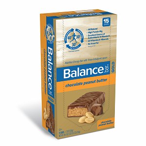 Balance Bar GOLD Nutrition Bar with Three Indulgent Layers, Chocolate Peanut Butter, 15 ea