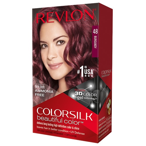 Buy Revlon Colorsilk Beautiful Color, Burgundy 48 & More  drugstore 