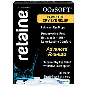 OCuSOFT Retaine MGD Complete Dry Eye Relief Lubricant Eye Drops Single-Dose Containers, 30 ea